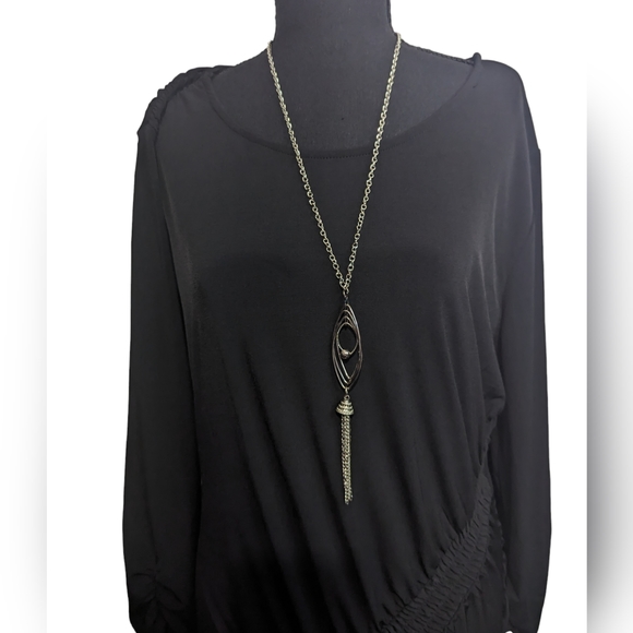 INC International Concepts Dresses & Skirts - International Concepts Black Long Sleeve Dress size XXL Ruched across the middle